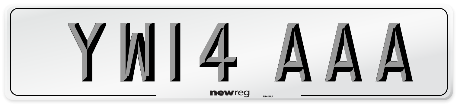 YW14 AAA Number Plate from New Reg